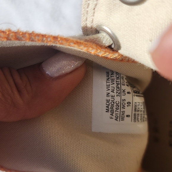 Unisex Vintage Orange Converse Sneakers - Picture 7 of 7